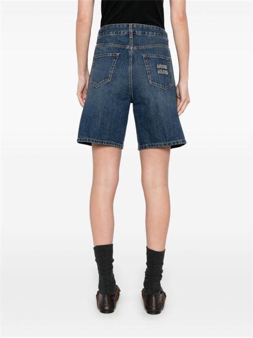 Washed denim shorts MIU MIU | GWP5561568F0008